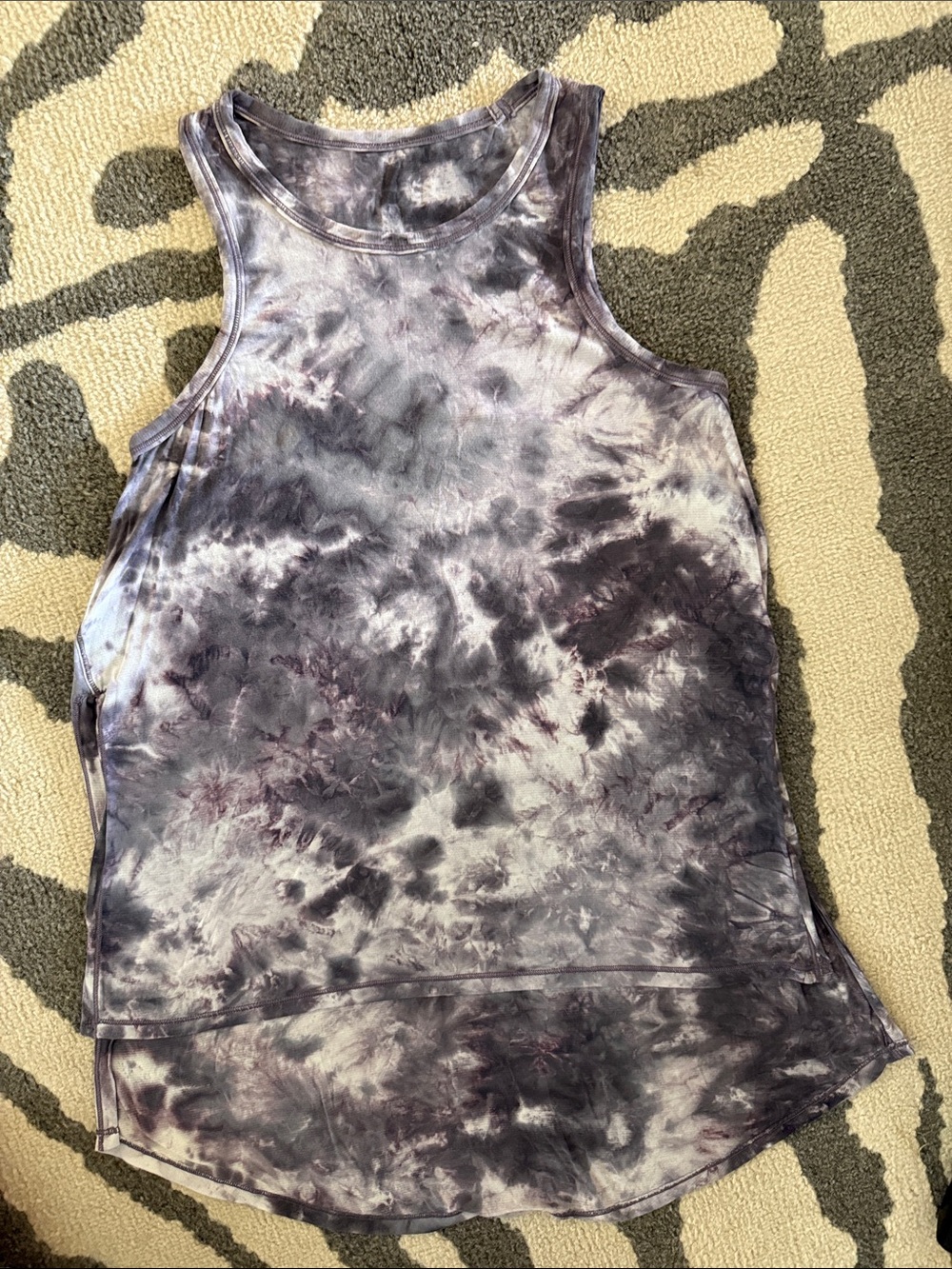 lululemon athletica Purple Gray Tie-Dye Racerback Tank